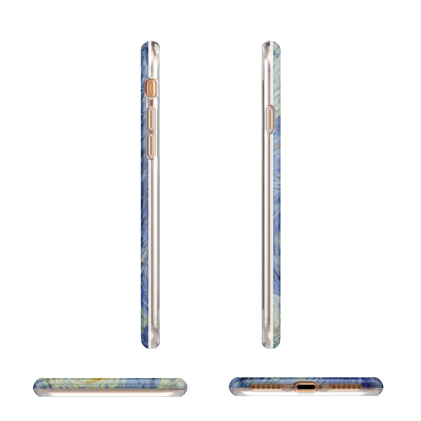 Van Gogh Starry Night Apple iPhone 7 8 3D Wrap Tough Case Alternative Image Angles