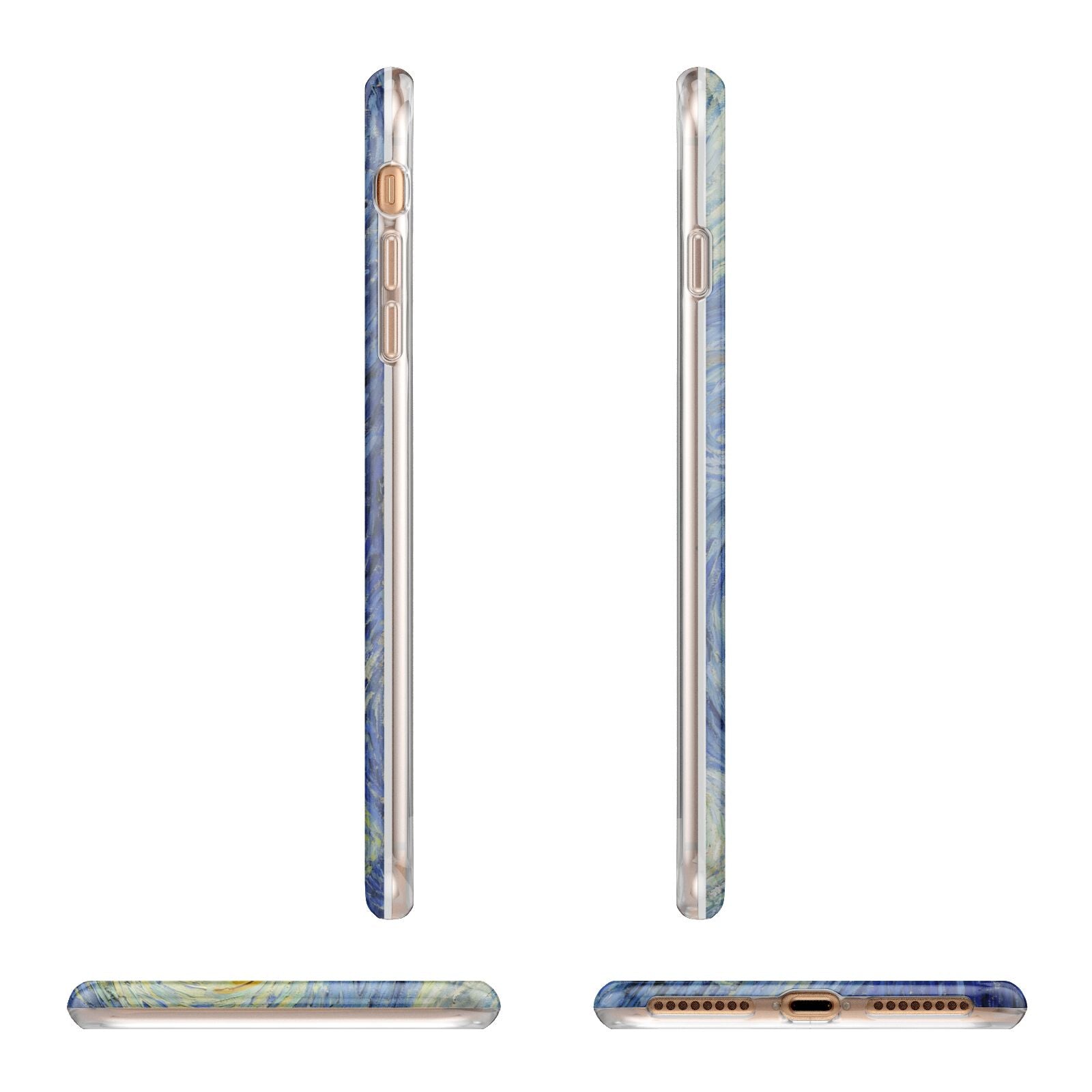 Van Gogh Starry Night Apple iPhone 7 8 Plus 3D Wrap Tough Case Alternative Image Angles