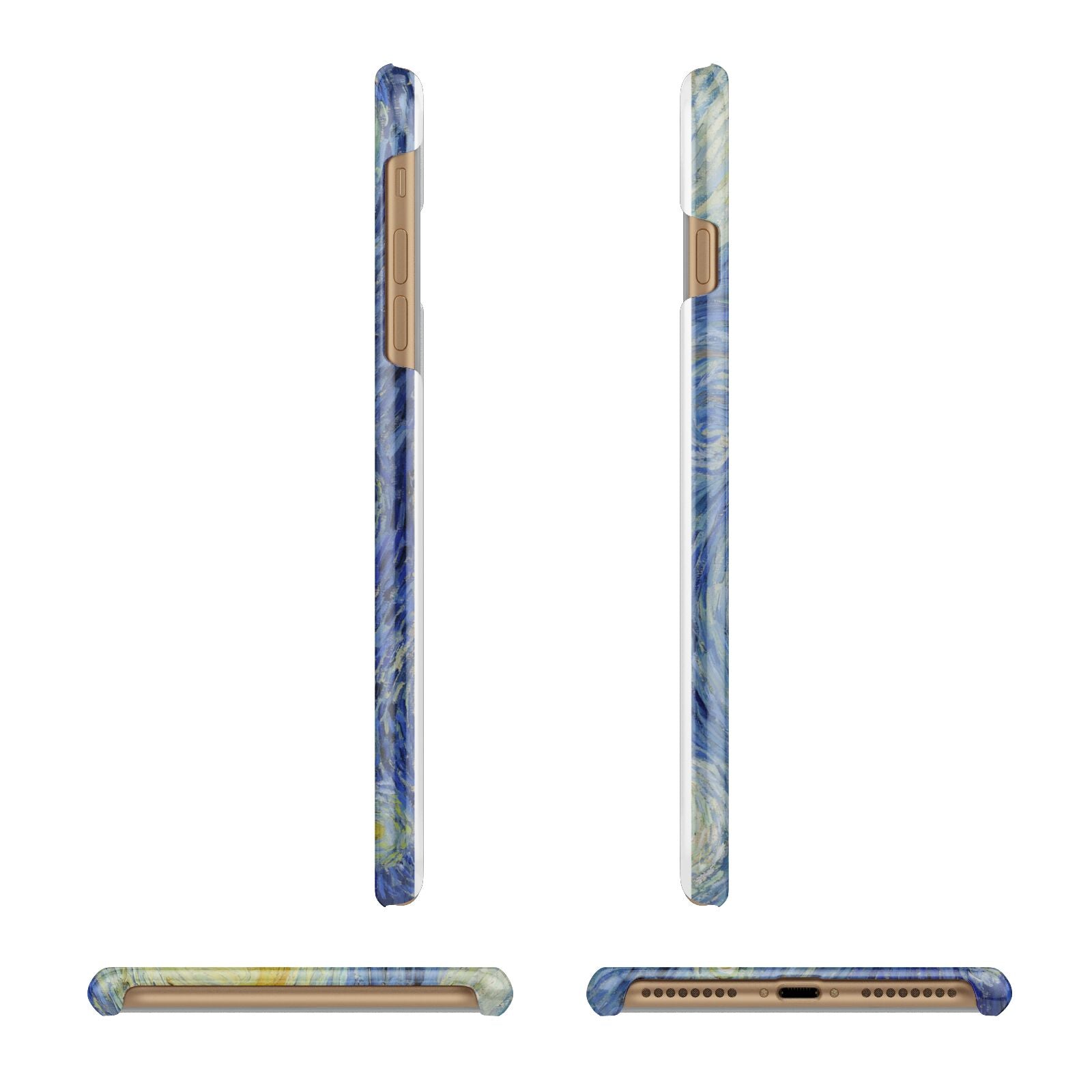 Van Gogh Starry Night Apple iPhone 7 Plus 3D Wrap Snap Case Angled Images