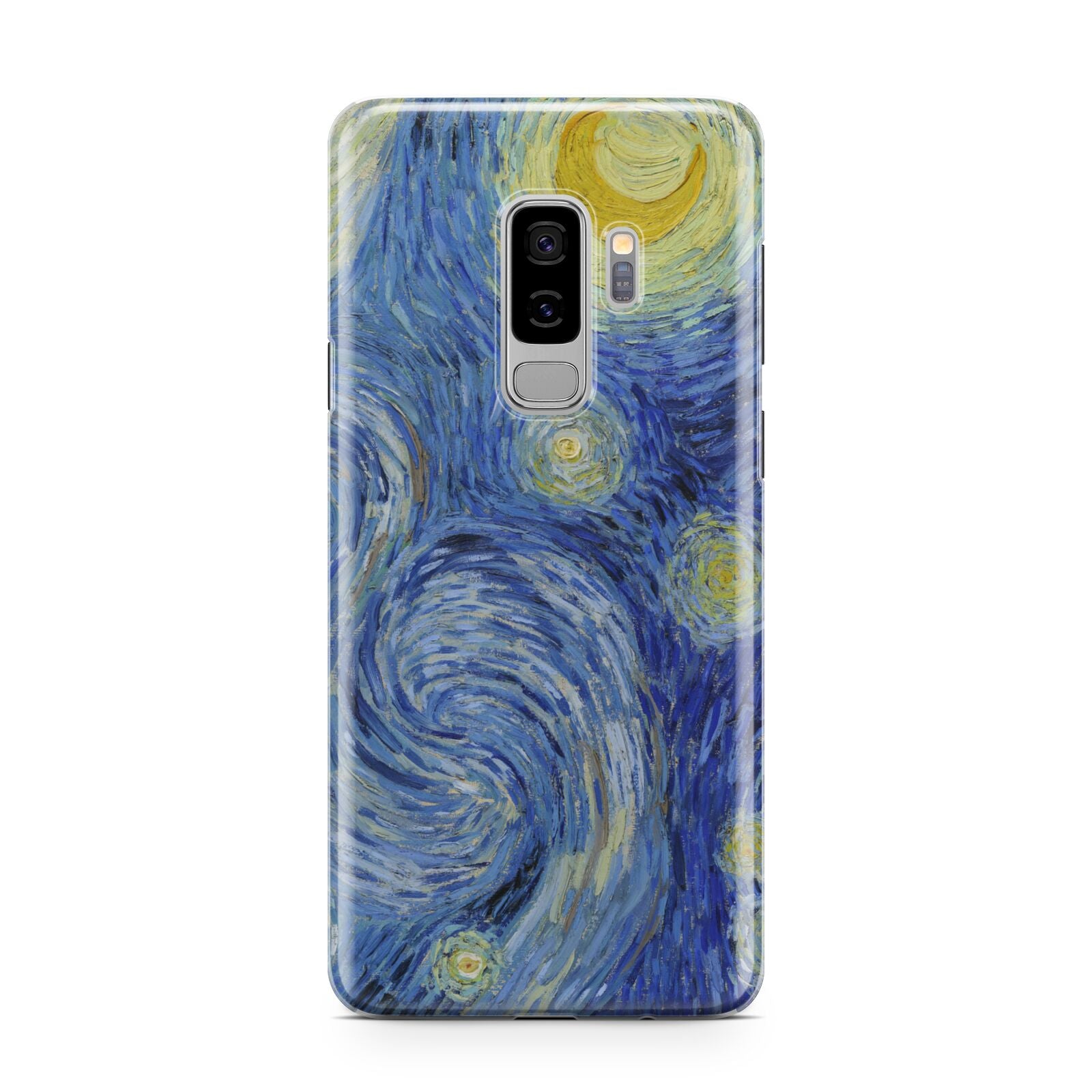 Van Gogh Starry Night Samsung Galaxy S9 Plus Case on Silver phone