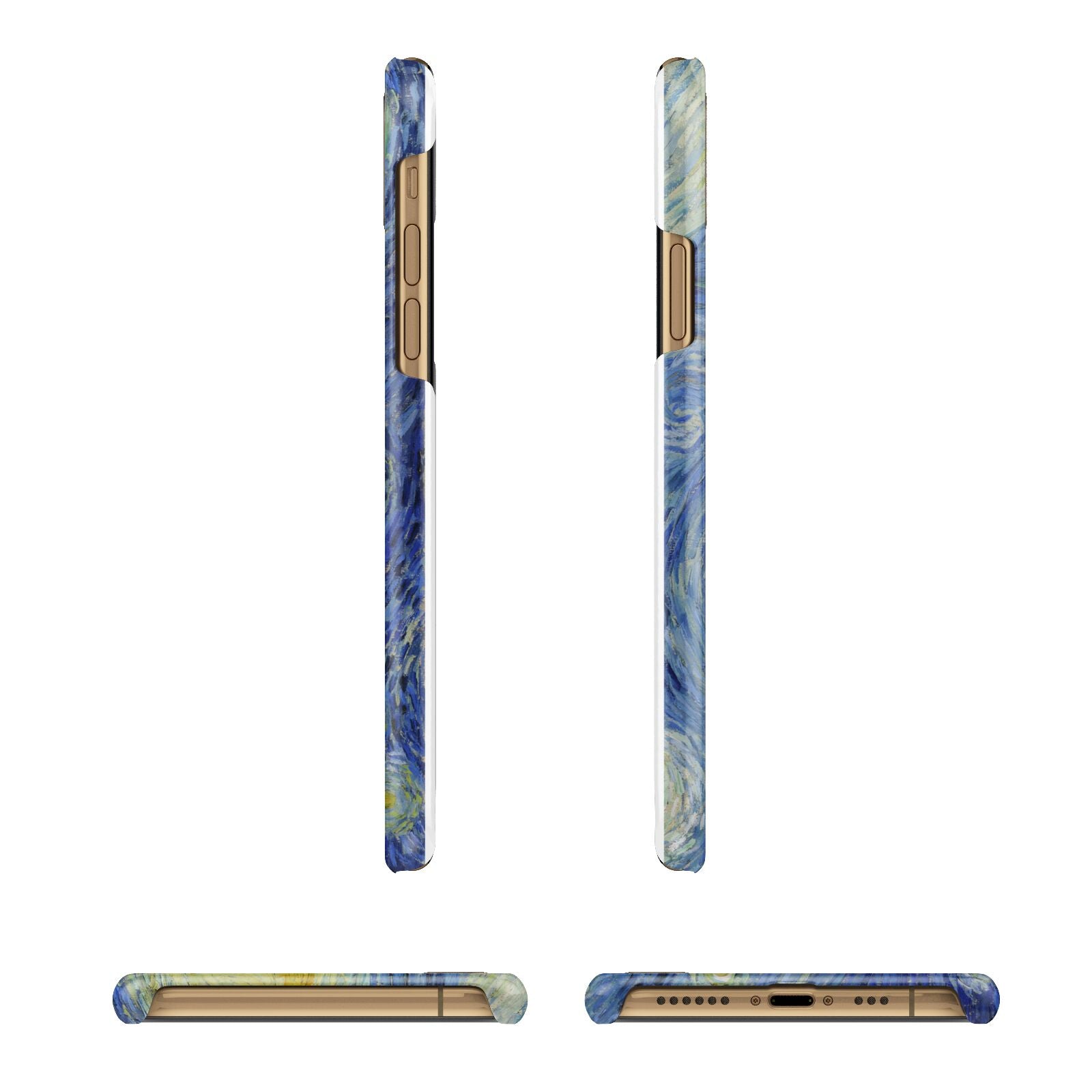 Van Gogh Starry Night iPhone 11 3D Snap Case Angle Images