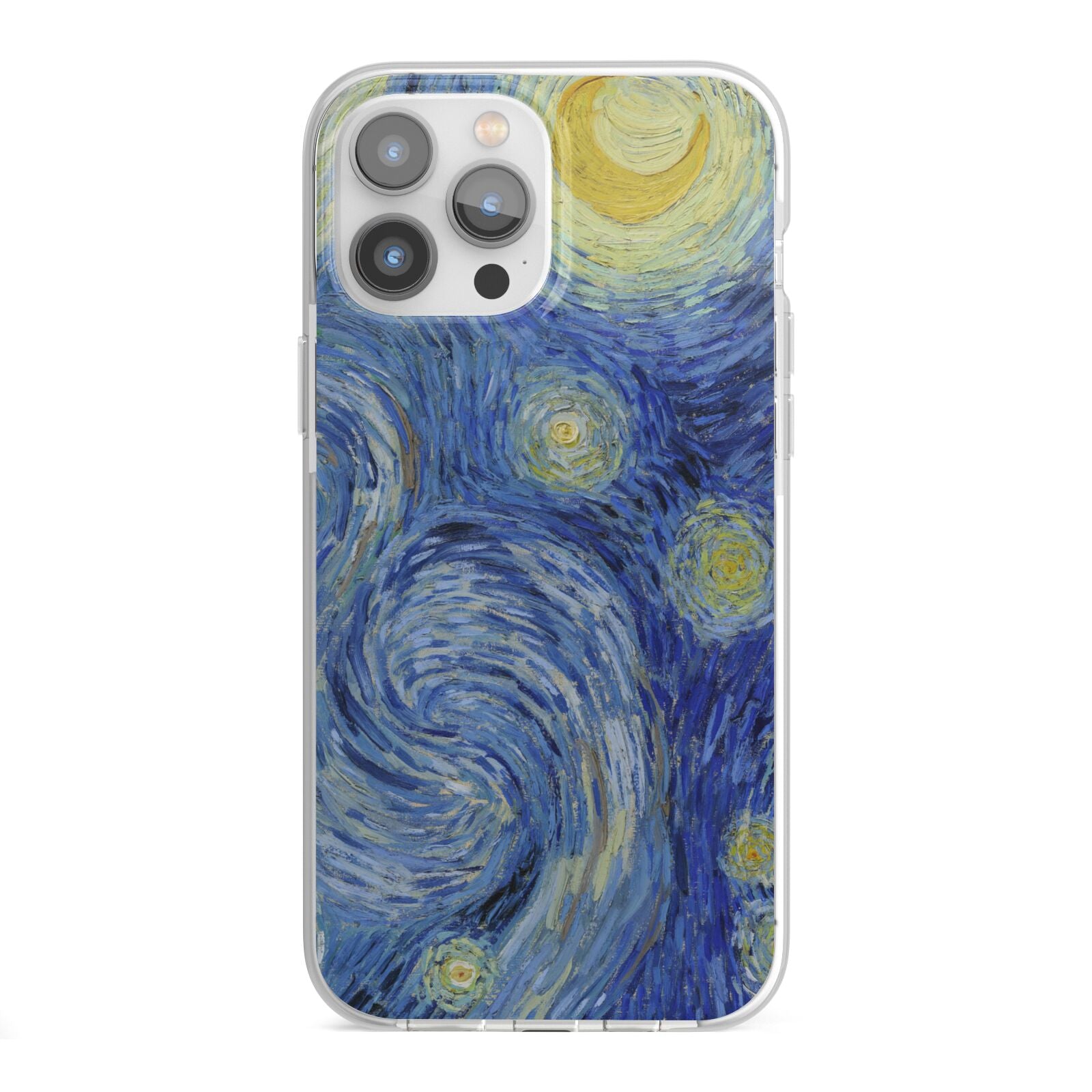 Van Gogh Starry Night iPhone 13 Pro Max TPU Impact Case with White Edges