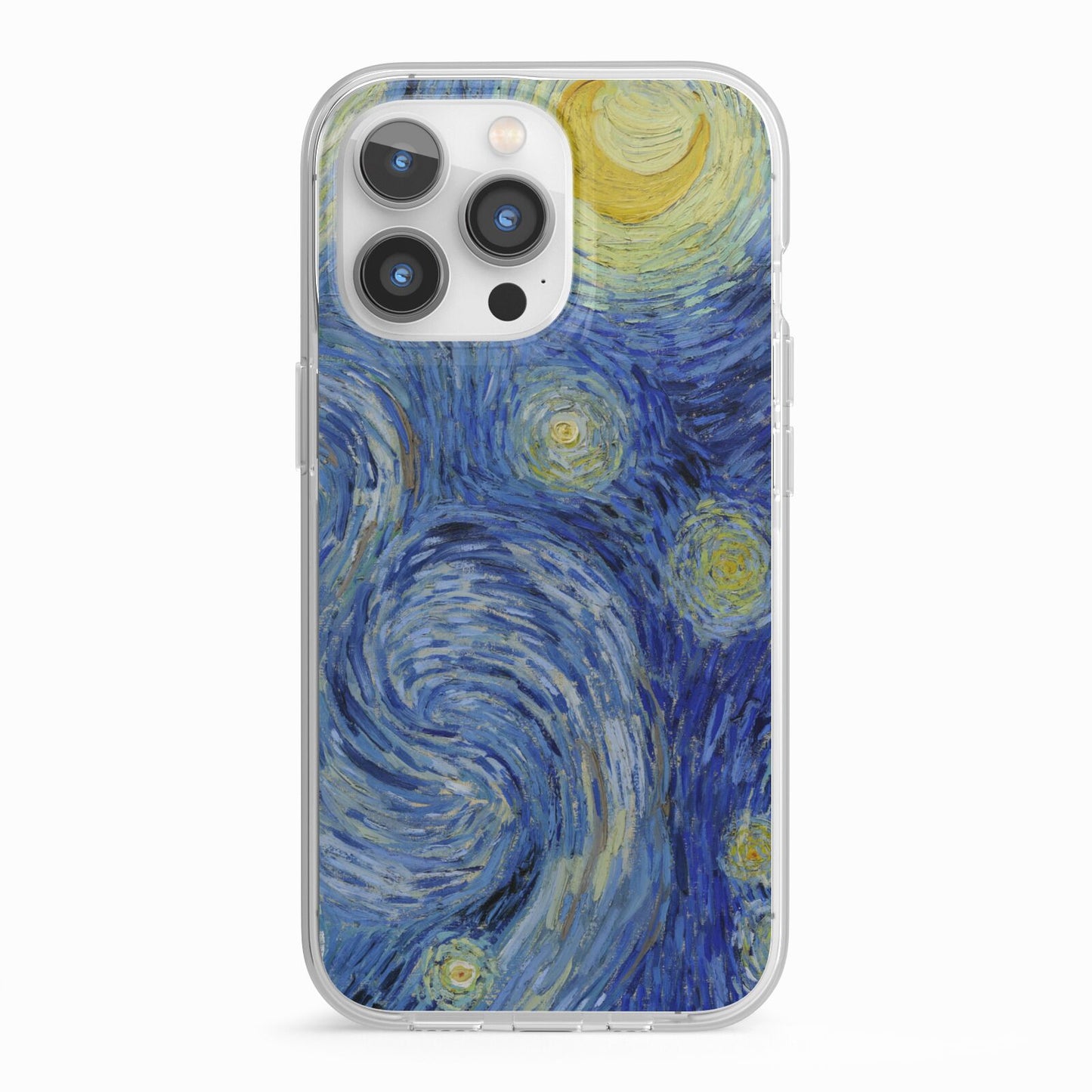 Van Gogh Starry Night iPhone 13 Pro TPU Impact Case with White Edges