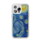 Van Gogh Starry Night iPhone 14 Pro Max Glitter Tough Case Silver