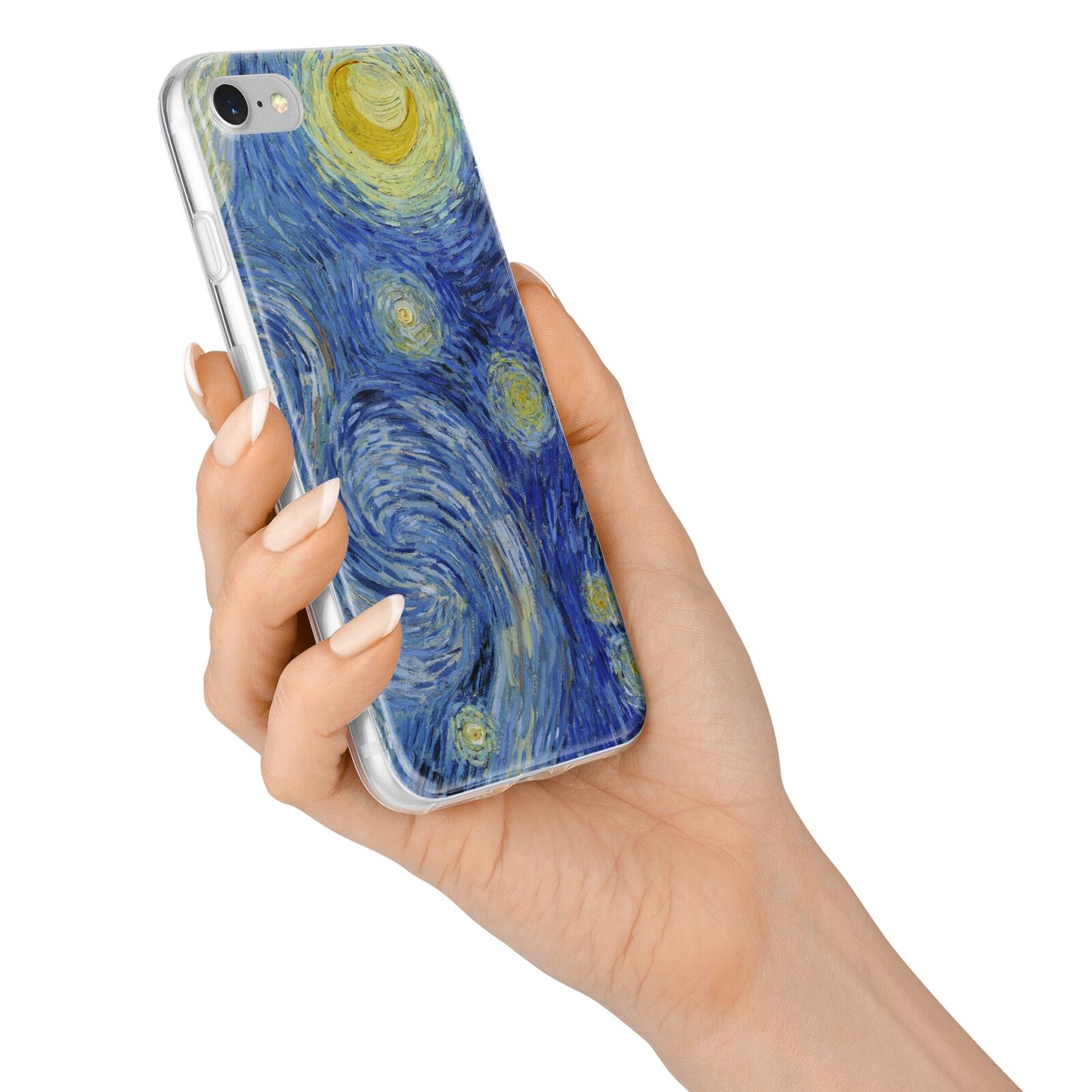 Van Gogh Starry Night iPhone 7 Bumper Case on Silver iPhone Alternative Image