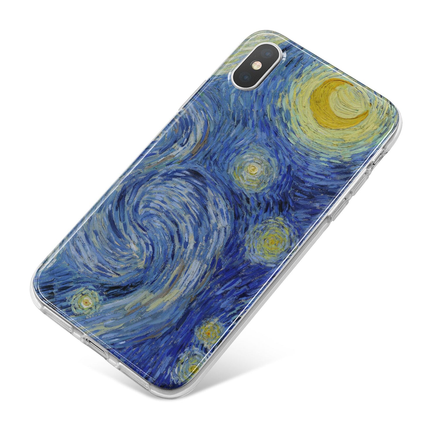 Van Gogh Starry Night iPhone X Bumper Case on Silver iPhone