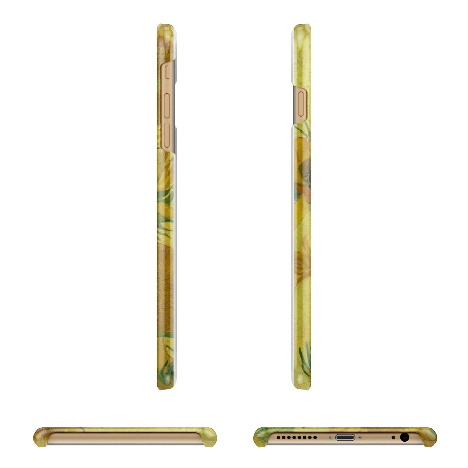 Van Gogh Sunflowers Apple iPhone 6 Plus 3D Wrap Snap Case Angled Images