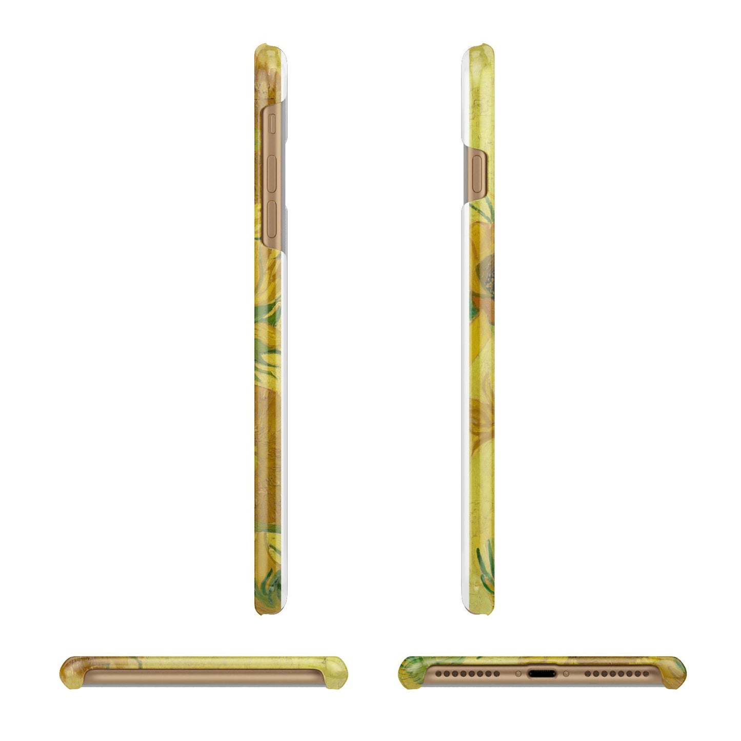 Van Gogh Sunflowers Apple iPhone 7 Plus 3D Wrap Snap Case Angled Images