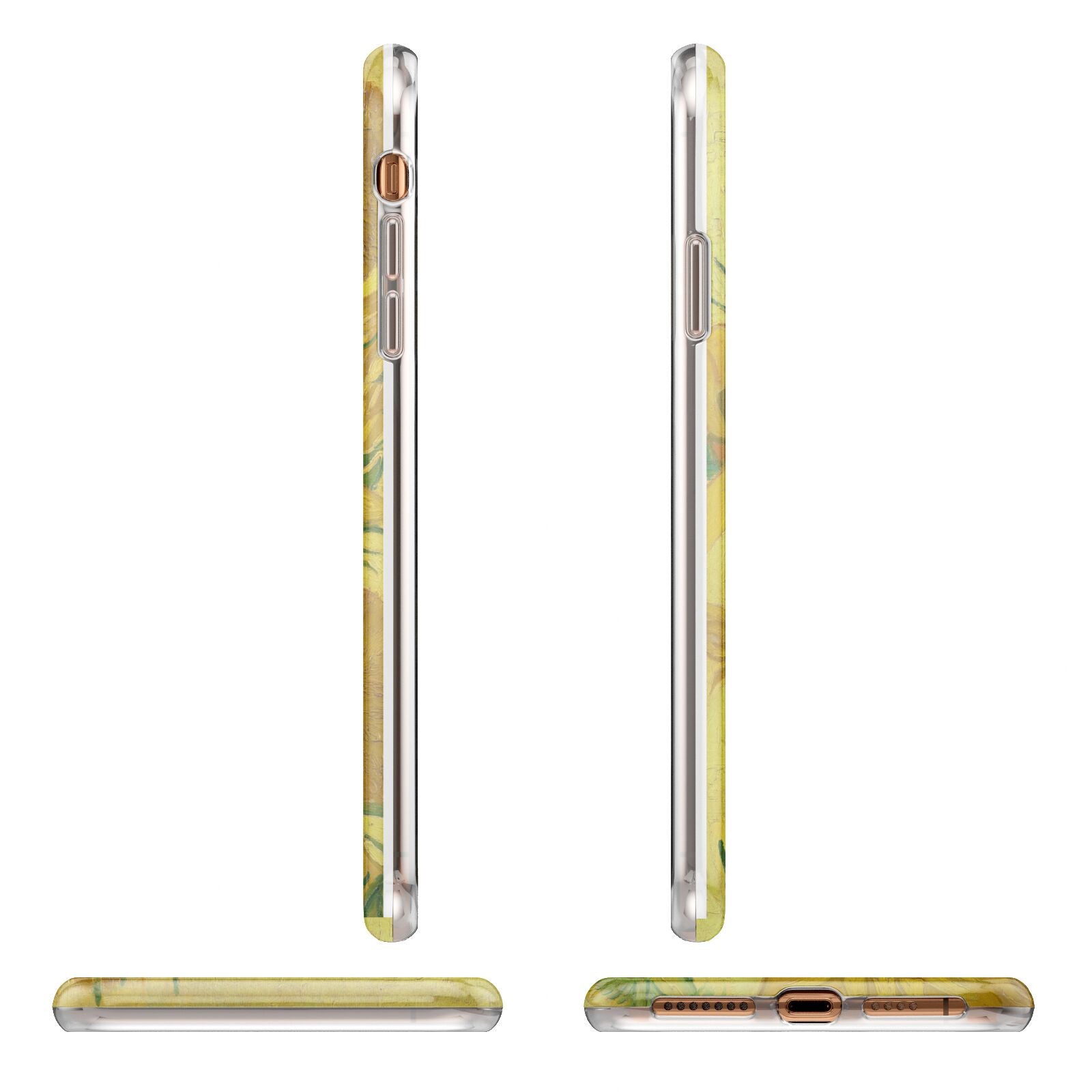 Van Gogh Sunflowers Apple iPhone XS Max 3D Wrap Tough Case Alternative Image Angles