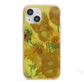 Van Gogh Sunflowers iPhone 13 Mini TPU Impact Case with Pink Edges