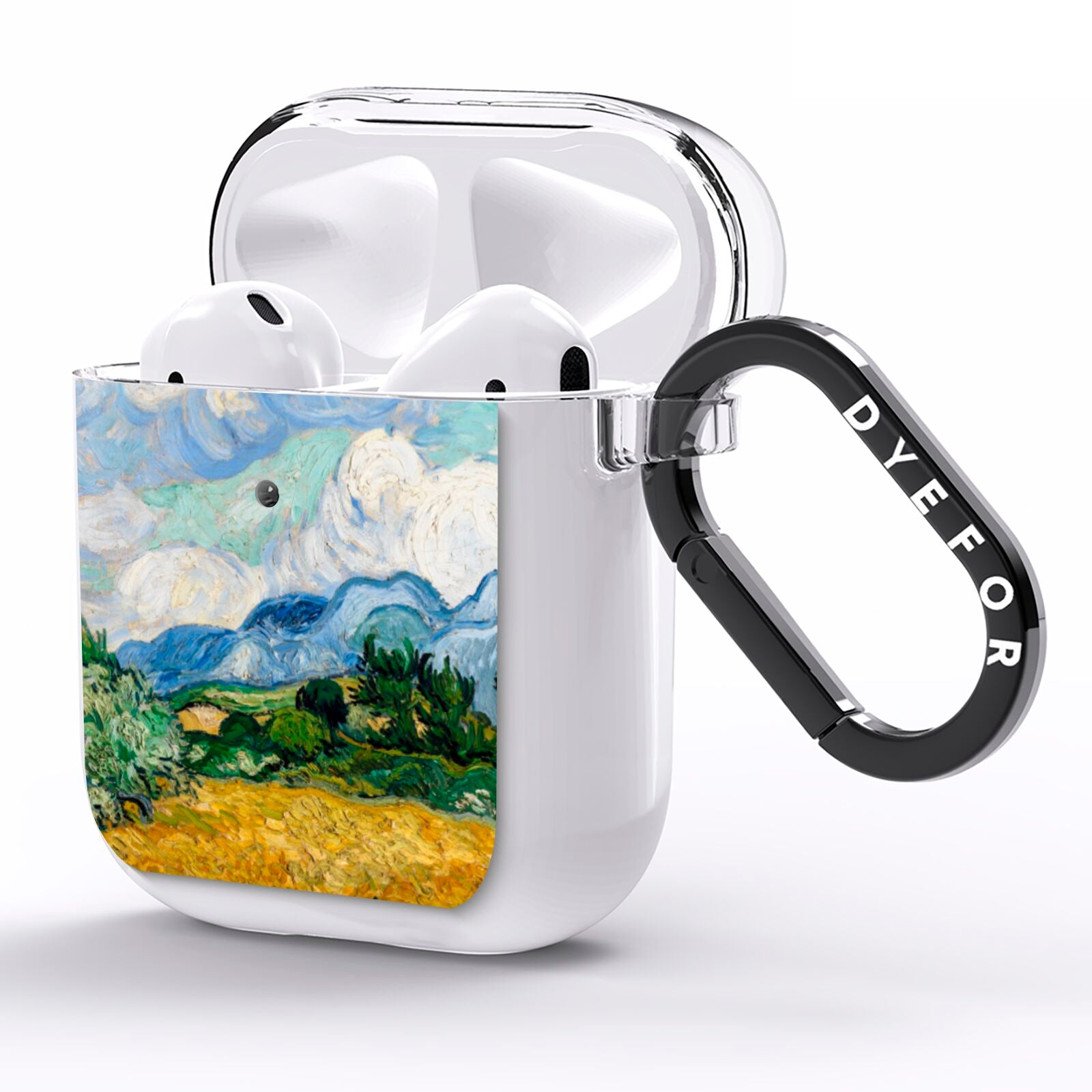 Van Gogh Wheat Field with Cypresses AirPods Clear Case Side Image