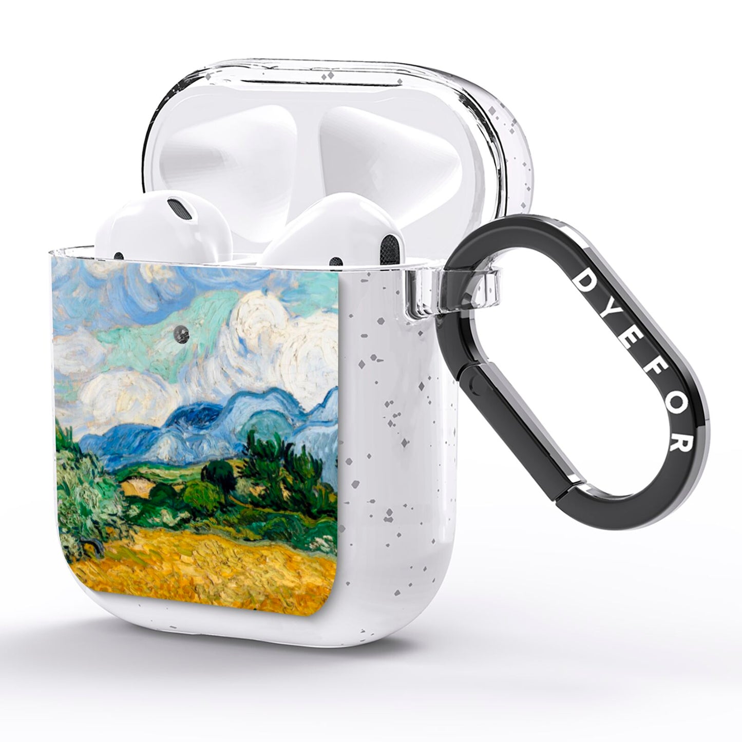 Van Gogh Wheat Field with Cypresses AirPods Glitter Case Side Image