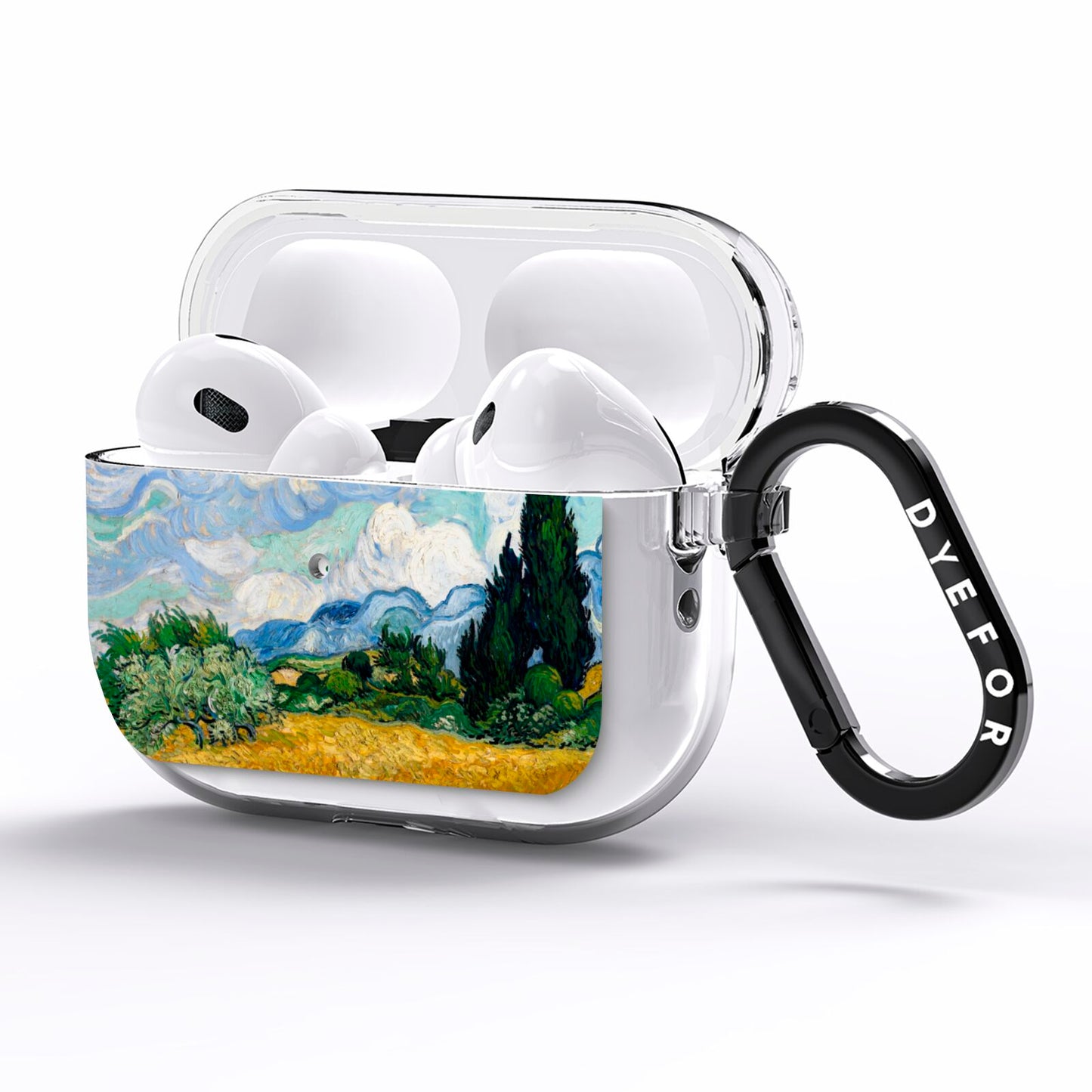 Van Gogh Wheat Field with Cypresses AirPods Pro Clear Case Side Image