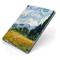 Van Gogh Wheat Field with Cypresses Apple iPad Case on Grey iPad Side View