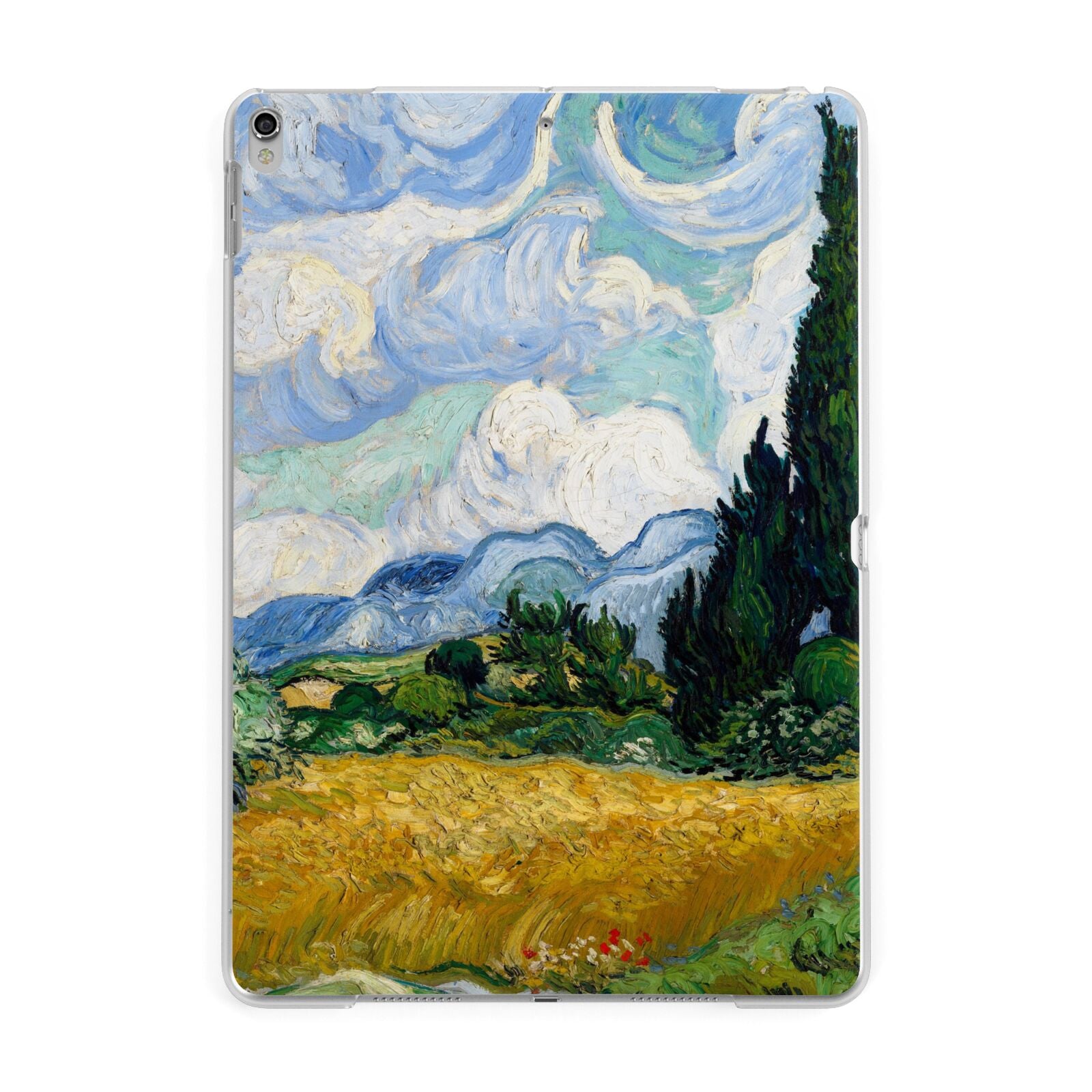 Van Gogh Wheat Field with Cypresses Apple iPad Silver Case