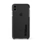 Vertical Name Apple iPhone Xs Max Impact Case Black Edge on Black Phone