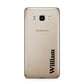Vertical Name Samsung Galaxy J7 2016 Case on gold phone