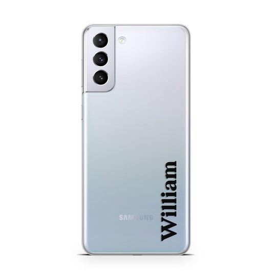 Vertical Name Samsung S21 Plus Phone Case