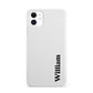 Vertical Name iPhone 11 3D Snap Case