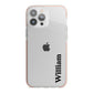 Vertical Name iPhone 13 Pro Max TPU Impact Case with Pink Edges