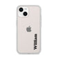 Vertical Name iPhone 14 Clear Tough Case Starlight