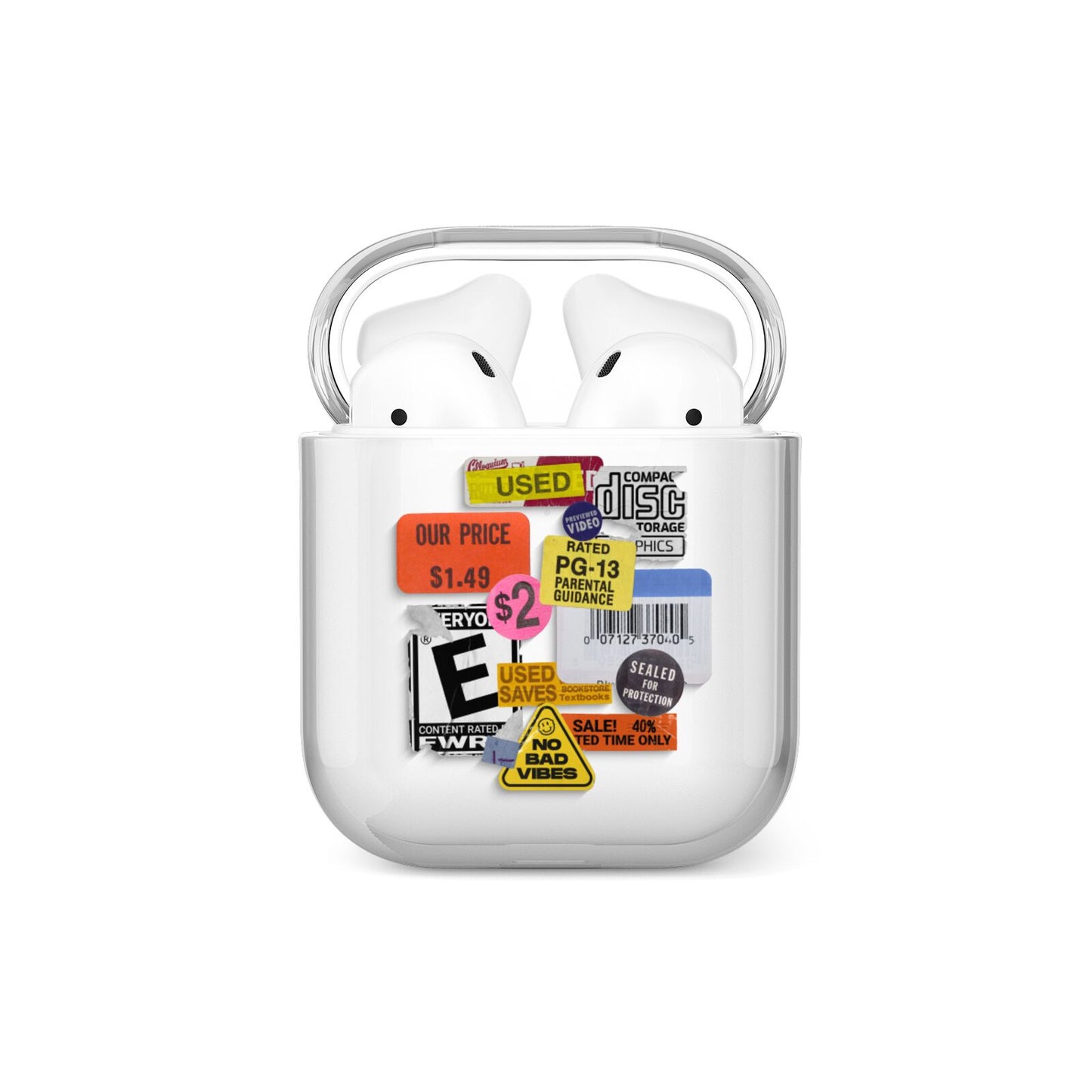 Vintage CD Stickers AirPods Case