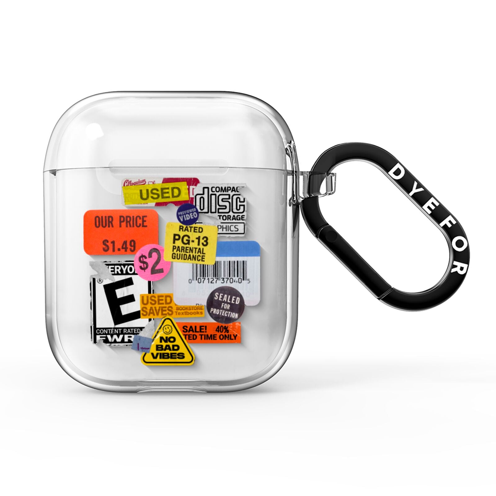 Vintage CD Stickers AirPods Clear Case