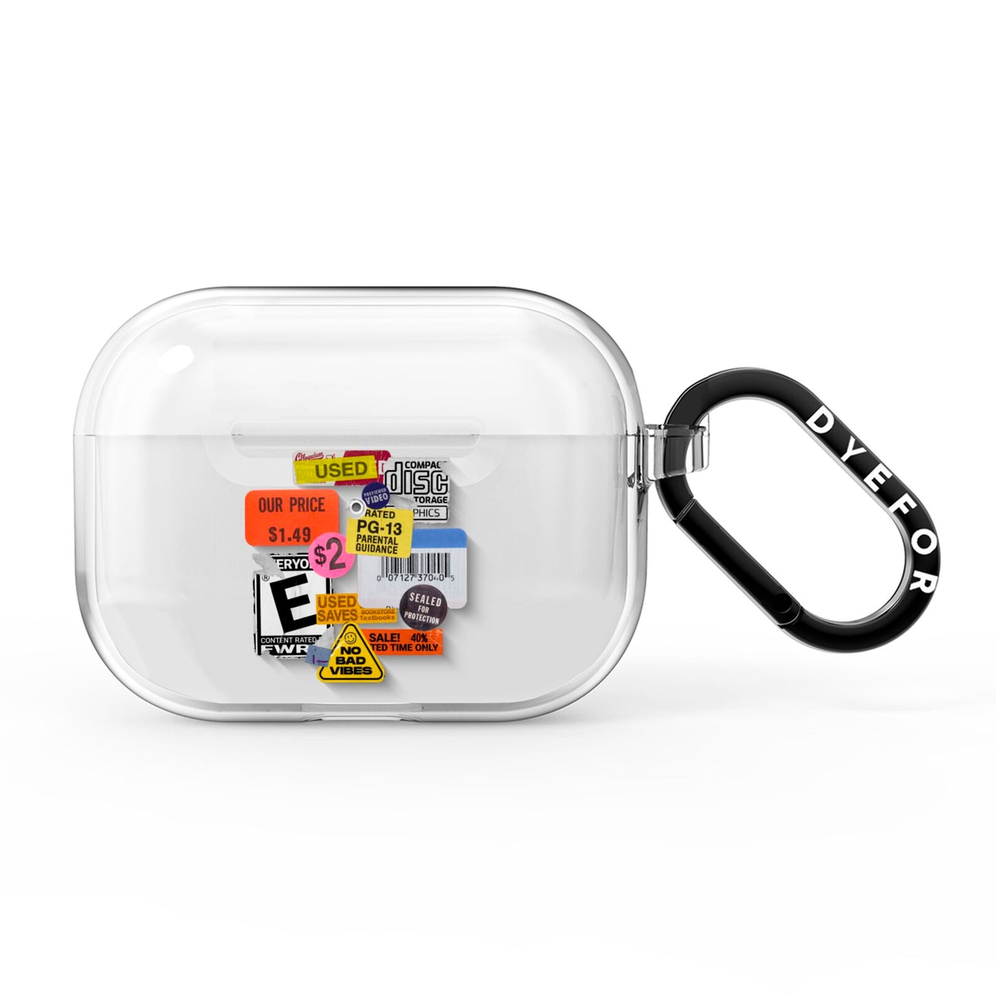 Vintage CD Stickers AirPods Pro Clear Case