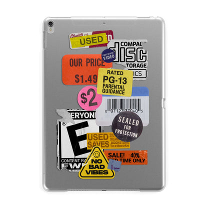 Vintage CD Stickers Apple iPad Silver Case