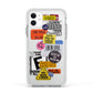 Vintage CD Stickers Apple iPhone 11 in White with White Impact Case