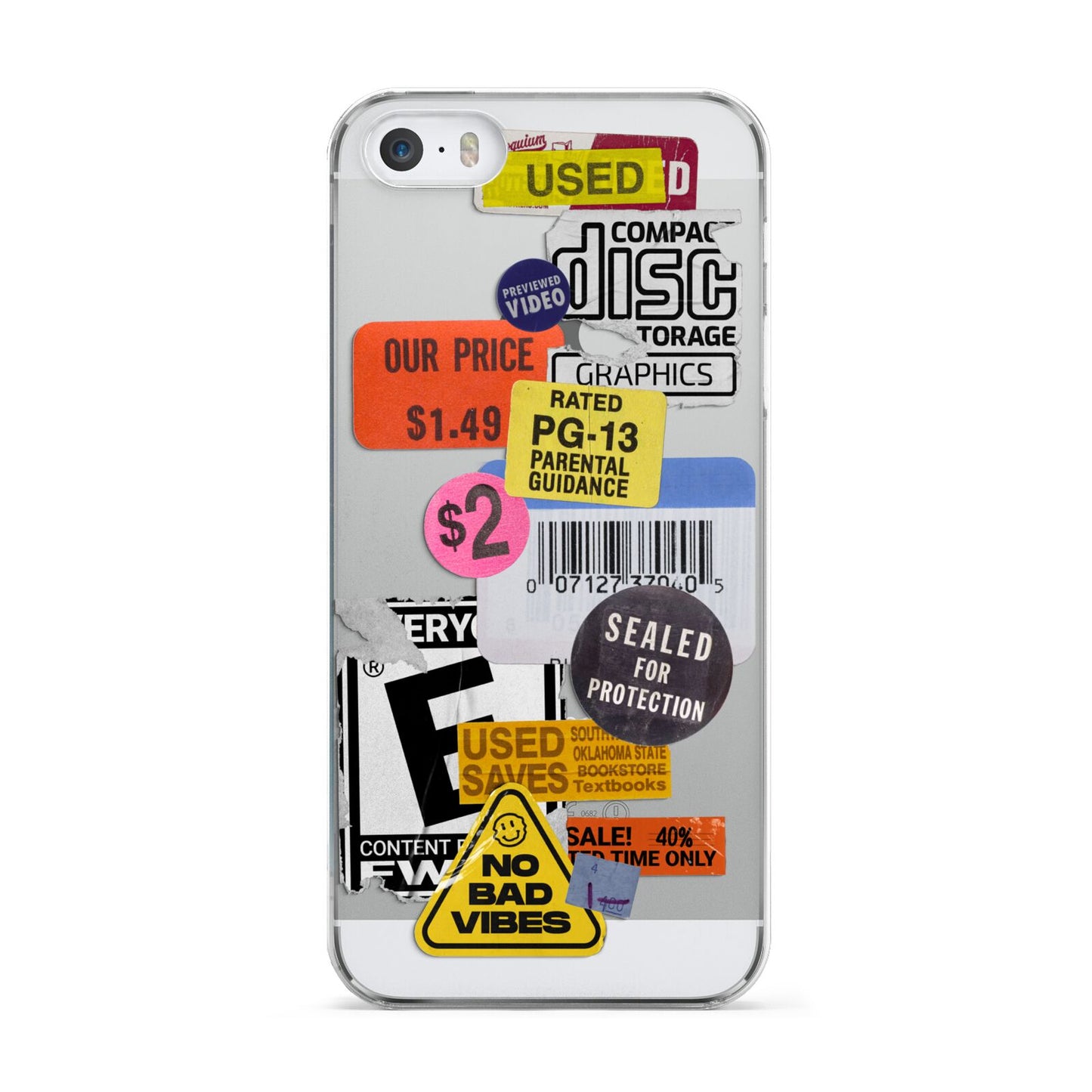 Vintage CD Stickers Apple iPhone 5 Case