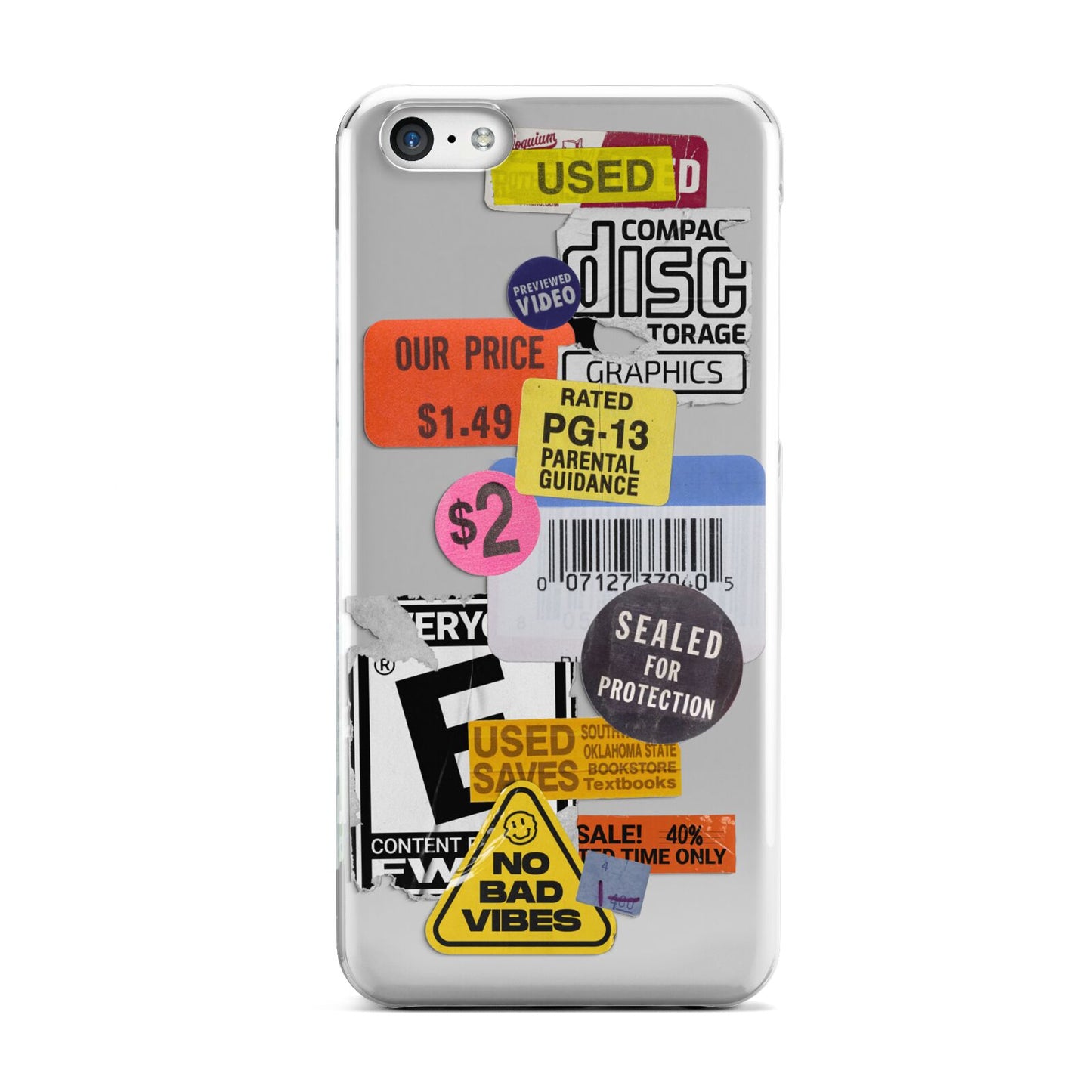 Vintage CD Stickers Apple iPhone 5c Case