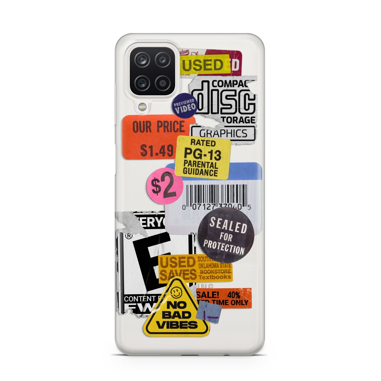 Vintage CD Stickers Samsung A12 Case