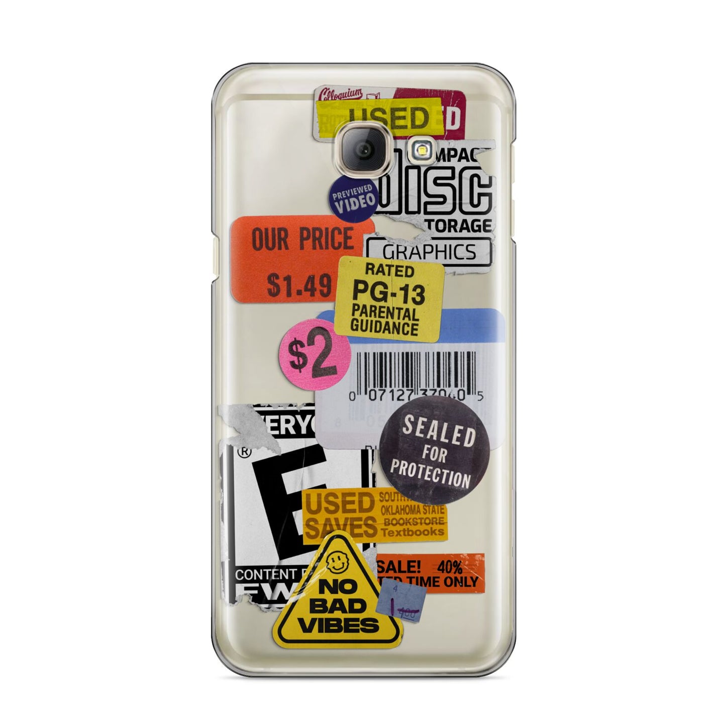 Vintage CD Stickers Samsung Galaxy A8 2016 Case