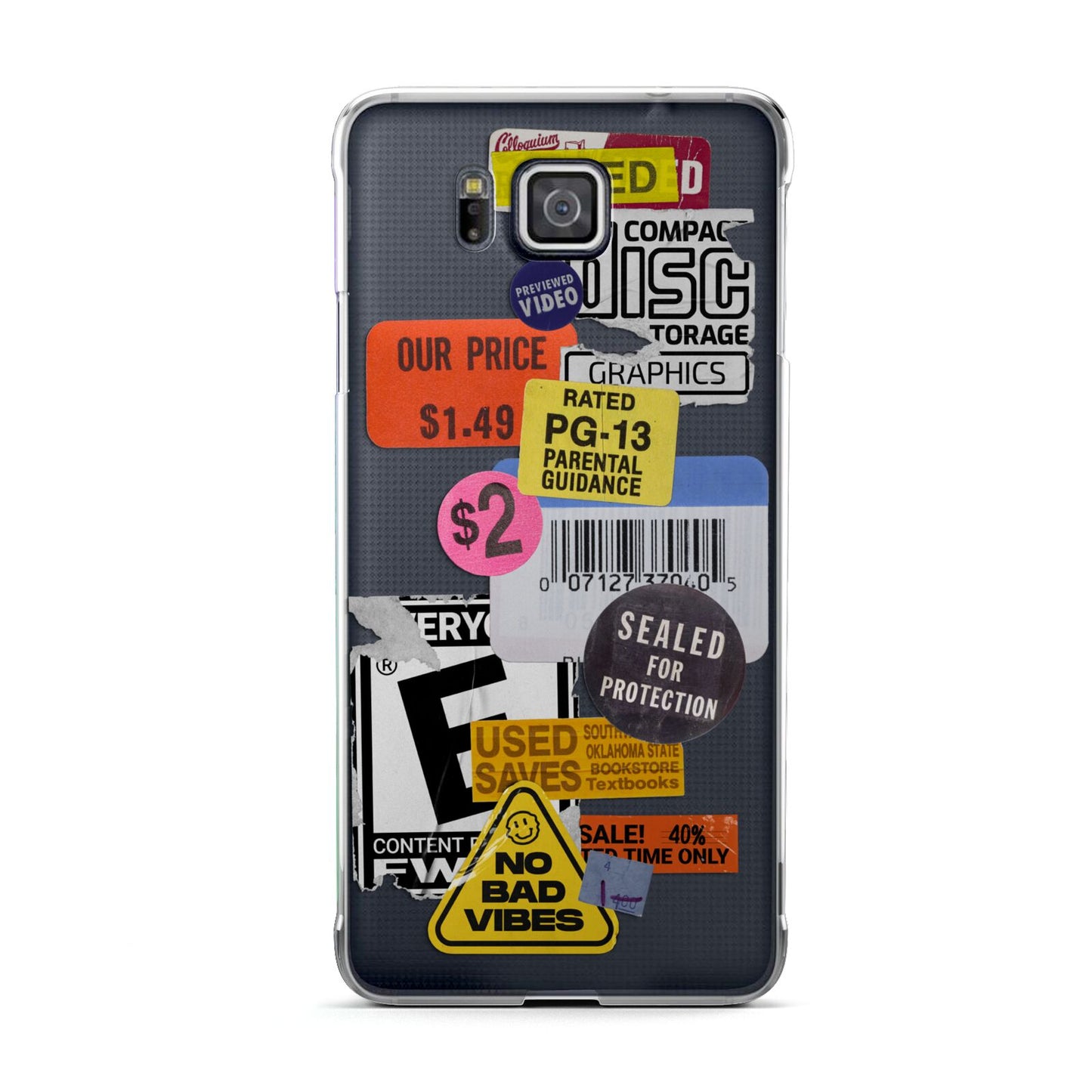 Vintage CD Stickers Samsung Galaxy Alpha Case