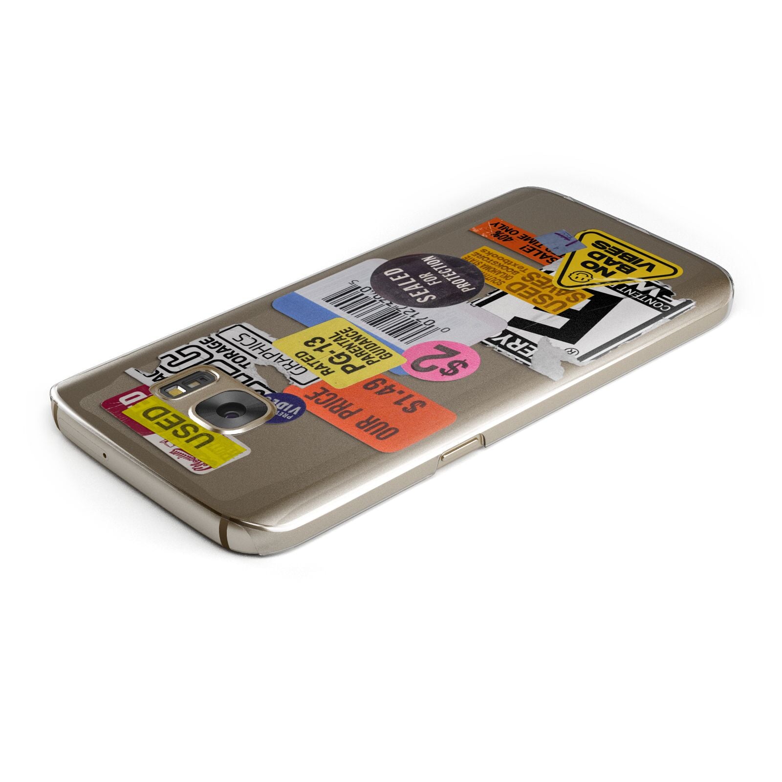 Vintage CD Stickers Samsung Galaxy Case Top Cutout