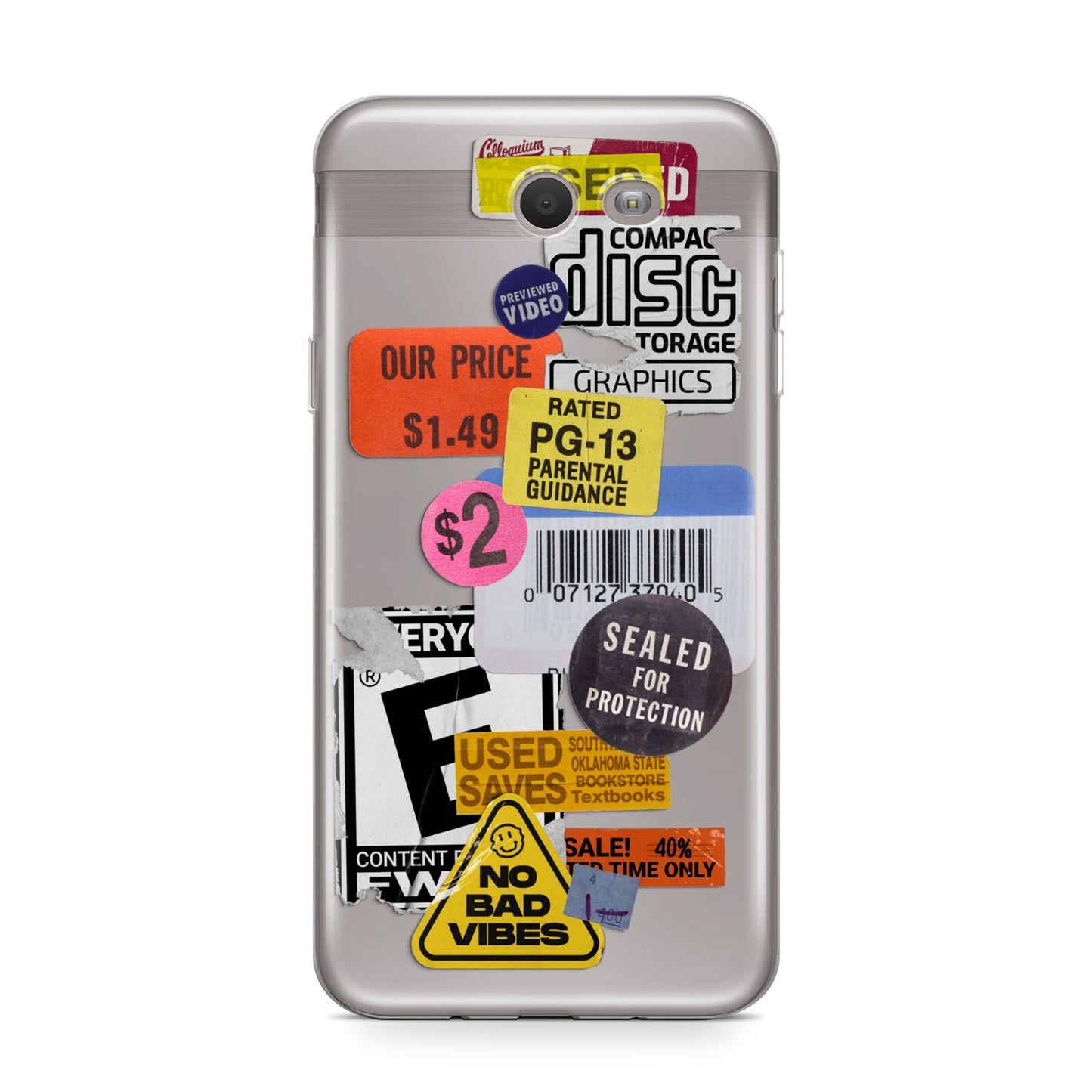 Vintage CD Stickers Samsung Galaxy J7 2017 Case