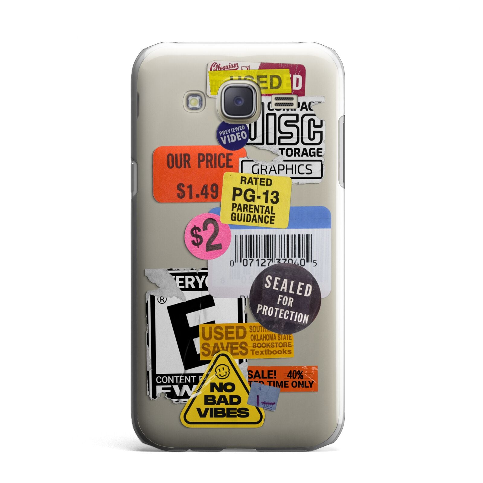 Vintage CD Stickers Samsung Galaxy J7 Case
