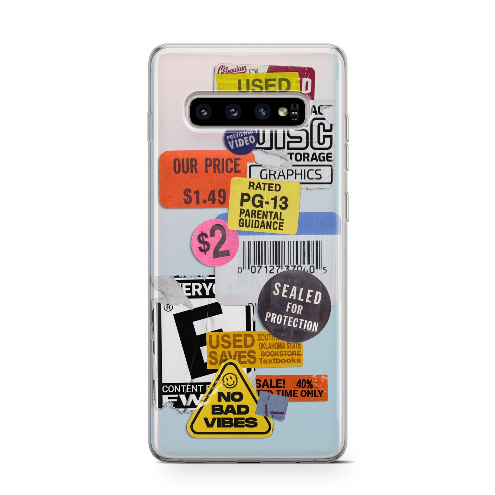 Vintage CD Stickers Samsung Galaxy S10 Case