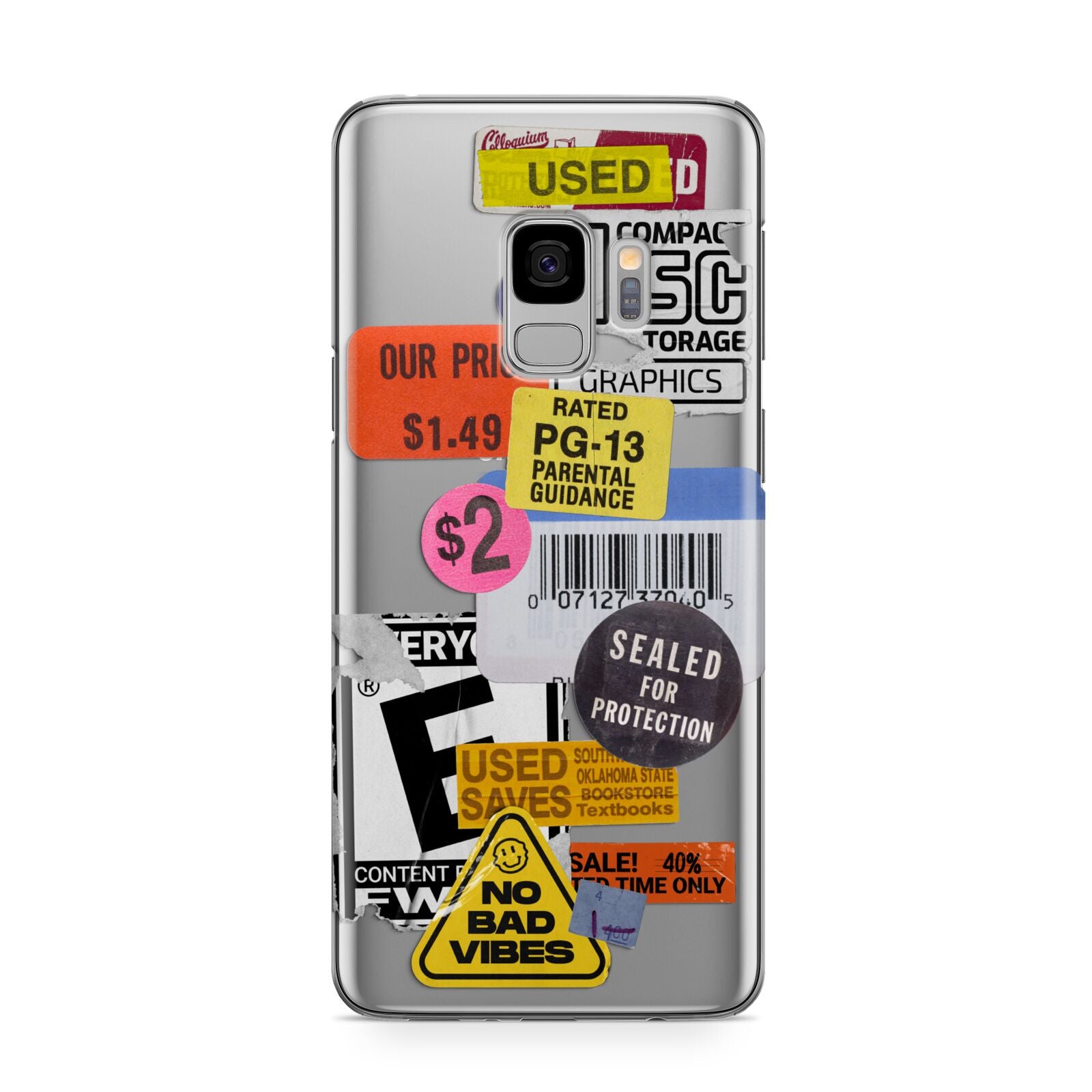 Vintage CD Stickers Samsung Galaxy S9 Case