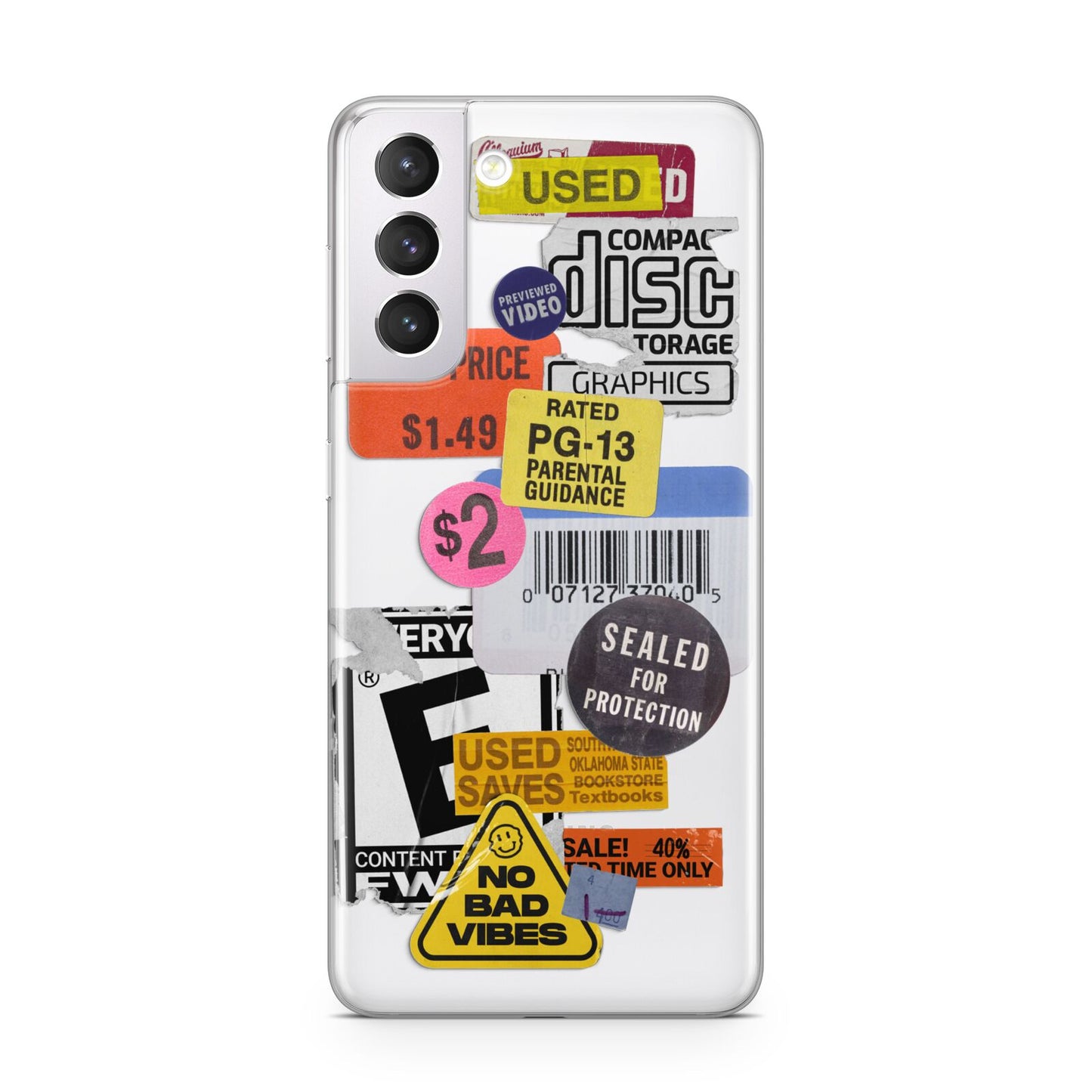 Vintage CD Stickers Samsung S21 Case