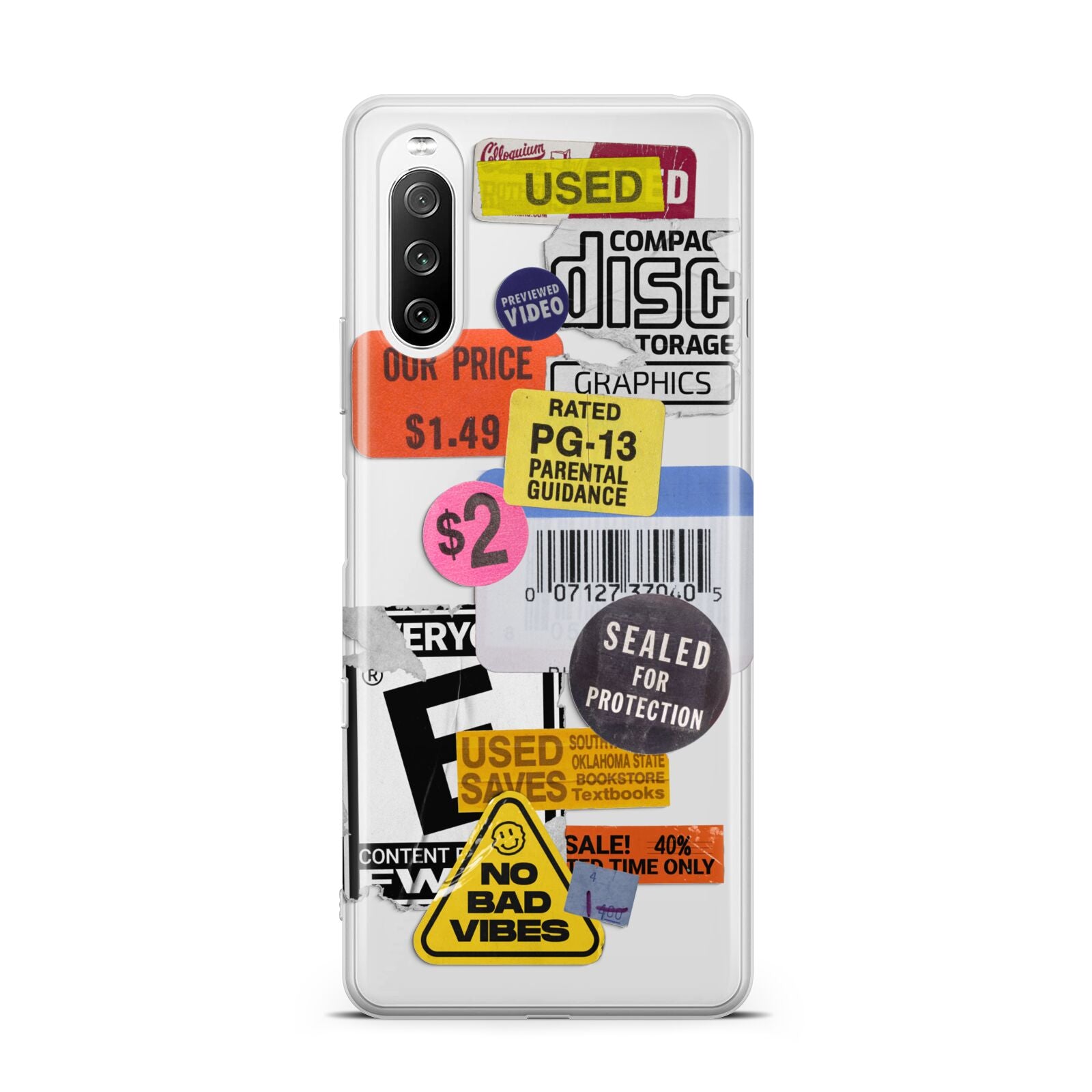 Vintage CD Stickers Sony Xperia 10 III Case