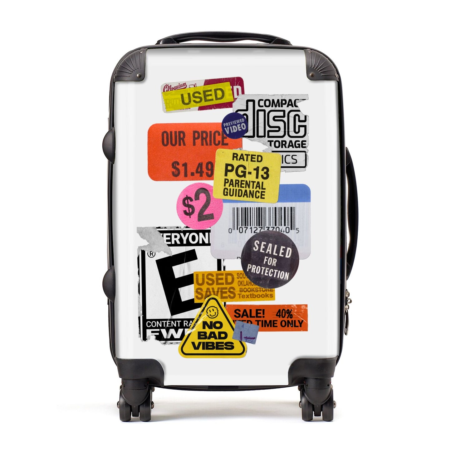 Vintage CD Stickers Suitcase