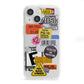 Vintage CD Stickers iPhone 13 Mini Clear Bumper Case
