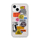 Vintage CD Stickers iPhone 14 Glitter Tough Case Starlight