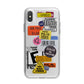 Vintage CD Stickers iPhone X Bumper Case on Silver iPhone Alternative Image 1