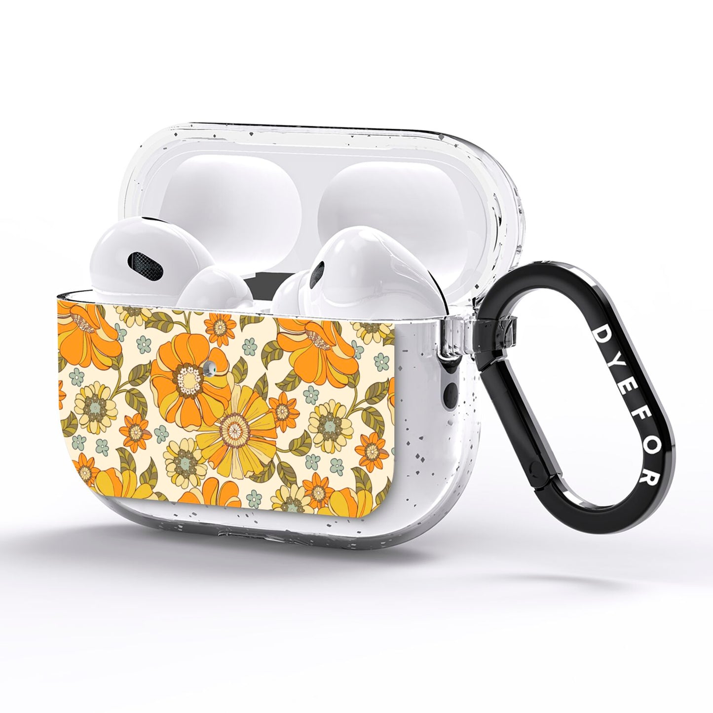 Vintage Floral AirPods Pro Glitter Case Side Image