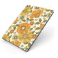 Vintage Floral Apple iPad Case on Grey iPad Side View