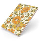 Vintage Floral Apple iPad Case on Rose Gold iPad Side View