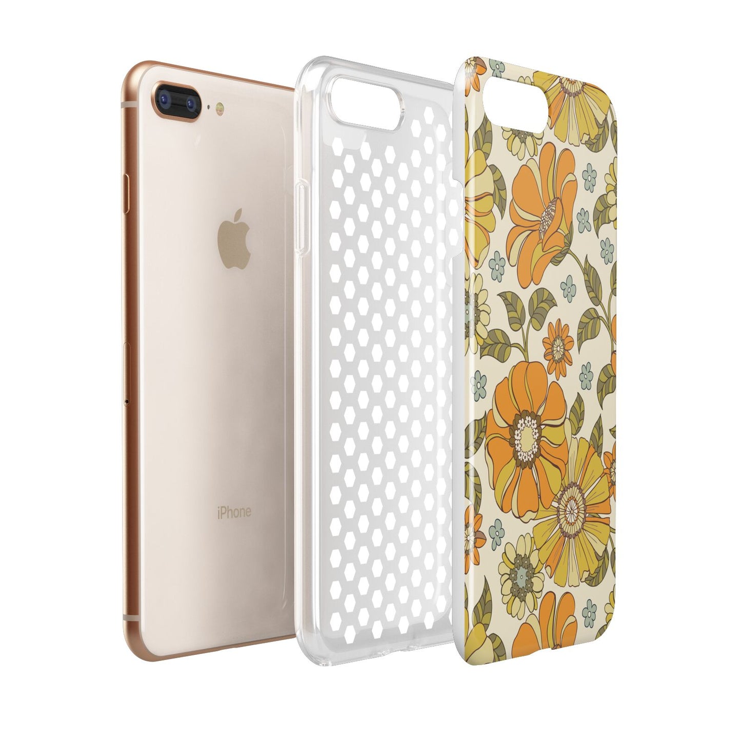 Vintage Floral Apple iPhone 7 8 Plus 3D Tough Case Expanded View
